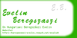 evelin beregszaszi business card